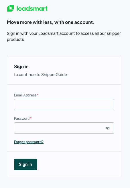 ShipperGuide Login